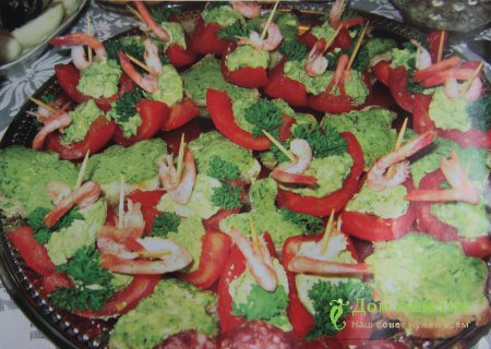 "Лодочки" с креветками