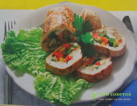 Рулет с овощами