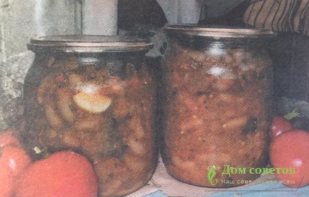 Баклажаны с фасолью