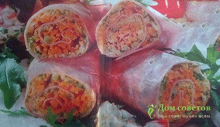 Рулетики с ветчиной